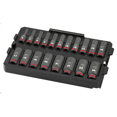 Milwaukee Tool SHOCKWAVE Impact Duty Socket 3/8” Dr 19PC MM TRAY Set