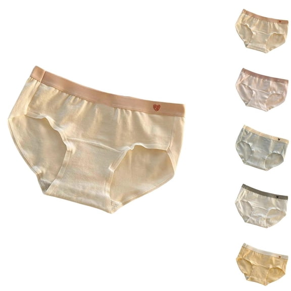 Bxsruta Women's High Waist Cotton Briefs, Comfortable Underwear for Daily Wear, 1-Pack