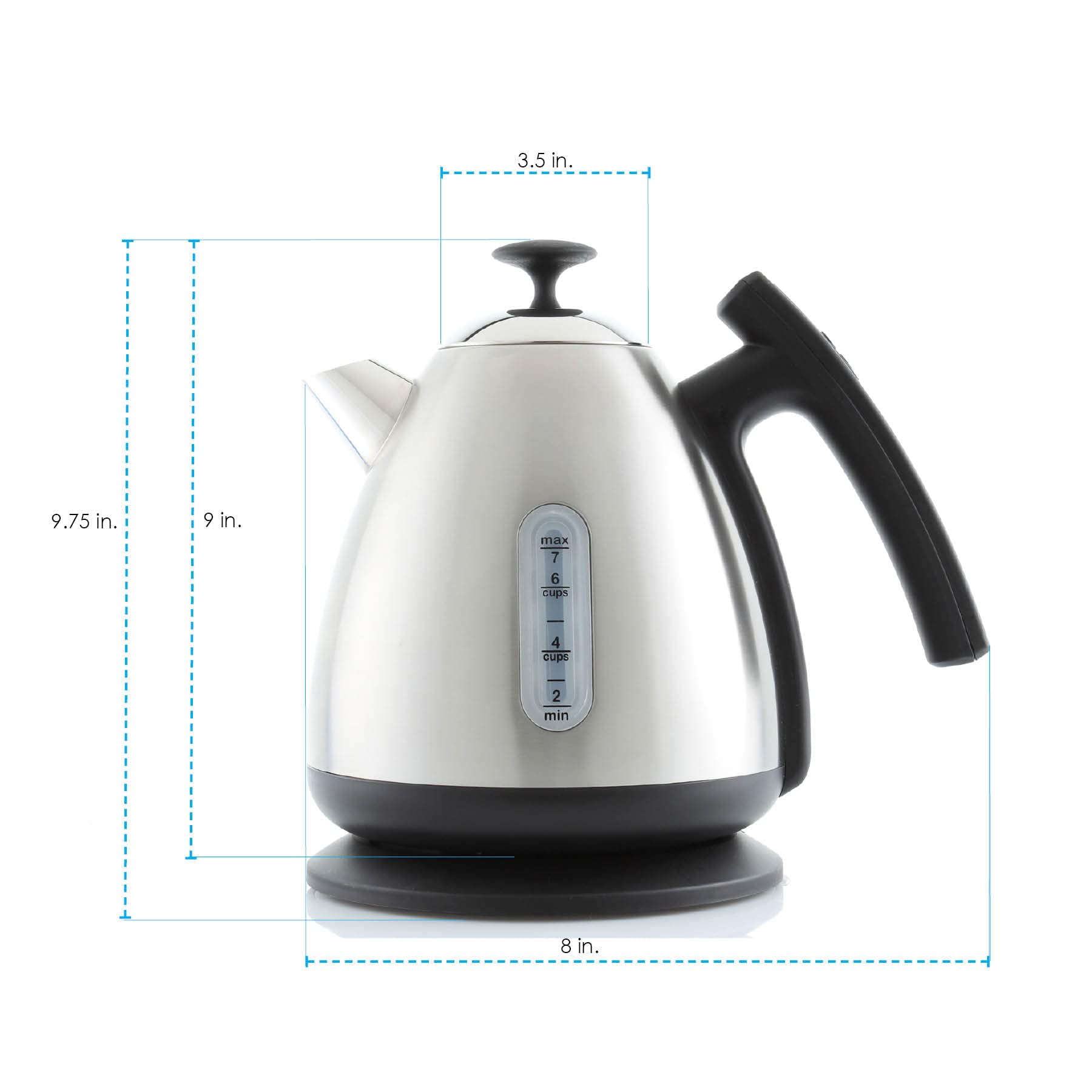 Chantal Vincent Ekettle Electric Water Kettle, 1.8-Quart, Brushed Stainless Steel