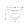 thumbnail image 3 of Southern Patio HDR-055464 Planter, 22.24 in W, 22.24 in D, Round, Whiskey Barrel Design, Resin, Kent, 3 of 5