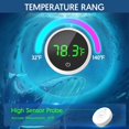 thumbnail image 2 of Yazoeia Wireless Fish Tank Thermometer, Aquarium Temperature Monitor, Digital LED Display, ±1°F Accuracy, Stick on Sensor, Essential Aquarium Accessory for Safe Water Temp Control (White), 2 of 6