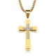 thumbnail image 1 of Collar OLEVS Gold Diamond Cross para mujer de acero inoxidable, 1 of 7