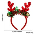 thumbnail image 2 of Yoyauz Christmas Bow Headband Christmas Bow Headband Red Green Headband Christmas Holiday Headband Cute Headband Ladies Girls Holiday Party Clothing Supplies Gifts, 2 of 5