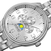 August Steiner Men's Quartz Multi-function Alloy Silver-Tone Bracelet Watch