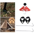 thumbnail image 3 of Tarp Pole Tip Caps 90 Degree Adjusting Pole Connector Holder Shelter Tarpaulin Ripping Joint 6mm Rod Ball Strap Hook Accessories Red, 3 of 10