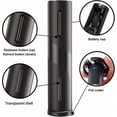 thumbnail image 2 of Automatic Wine Opener with Foil Cutter, One-touch Button Rechargeable Corkscrew Remover for Wine Bottles - Black Finish, 2 of 5