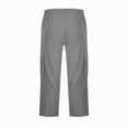thumbnail image 5 of Capri Cargo Shorts for Men - Below Knee Long Shorts with Pockets Dstring Elastic Waist Baggy Utility Hiking Pants,M, 5 of 7