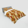 thumbnail image 3 of Ambesonne Floral Bedding Set 3 Pcs, Ornate Paisley, Twin XL, Orange Yellow and Red, 3 of 3