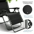 thumbnail image 5 of Hearth & Harbor Zero Gravity Chair, Outdoor Lounge Chair with Cup Holder, Black, 5 of 9