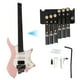 thumbnail image 3 of Guitarra eléctrica Bling Bling negra de 6 Cuerdas sin cabeza, 3 of 7