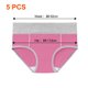 thumbnail image 2 of 5 piezas de ropa interior elástica de algodón para mujer, bragas cómodas de cintura media, bragas transpirables para mujer, 2 of 5