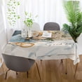 thumbnail image 6 of BZSMCE Square Tablecloth White Blossom Painting Pattern Tableclothes, 6 of 9