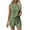 Green, variant on Cotton Linen Shorts Set for Women 2 Piece Sets Crew Neck Sleeveless Top Casual Wide Leg Shorts Work Business Clothes Sets