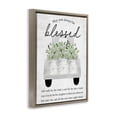 thumbnail image 3 of Stupell Industries Rustic Lodge Inspiring Blessed Phrase Brown Floating Frame Canvas Art, 17 x 21, by Lettered and Lined, 3 of 8