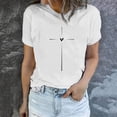 thumbnail image 2 of Pisexur Hauts d'Été pour Femmes Col Rond Manches Courtes T-Shirt Mode Floral Basique Coupe Ample, 2 of 6