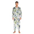 thumbnail image 3 of FORMRS Onesies Pajama for Adults Unisex Hoodie Winter Jumpsuit One Piece Sleepwear, Sizes S-2XL, Light Floral Pattern, 3 of 7