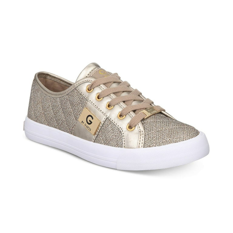 Traditie dichters Bek G by Guess Women's Lace Up Leather Quilted Fabric Glitter Sneakers Shoes  Gold (6) - Walmart.com