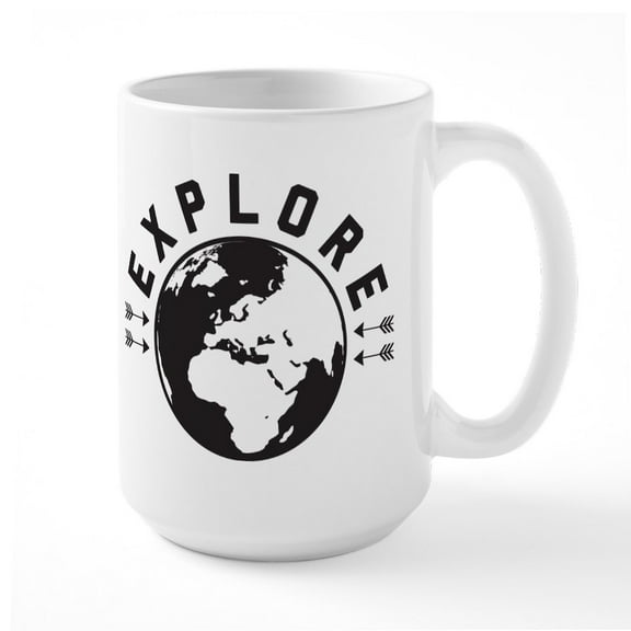 CafePress - Explore - 15 oz Ceramic Large White Novelty Mug