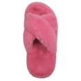 thumbnail image 2 of No Boundaries Women's Faux Fur Platform X-Band Slippers, 2 of 7