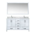 thumbnail image 3 of Jacques 60 in. W x 22 in. D White Double Bath Vanity, Carrara Marble Top, and Faucet Set, 3 of 4