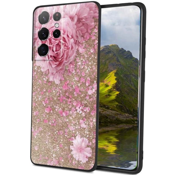 Pink Phone Case, Degined for Samsung Galaxy S23 Ultra Case Men Women, Flexible Silicone Shockproof Case for Samsung Galaxy S23 Ultra