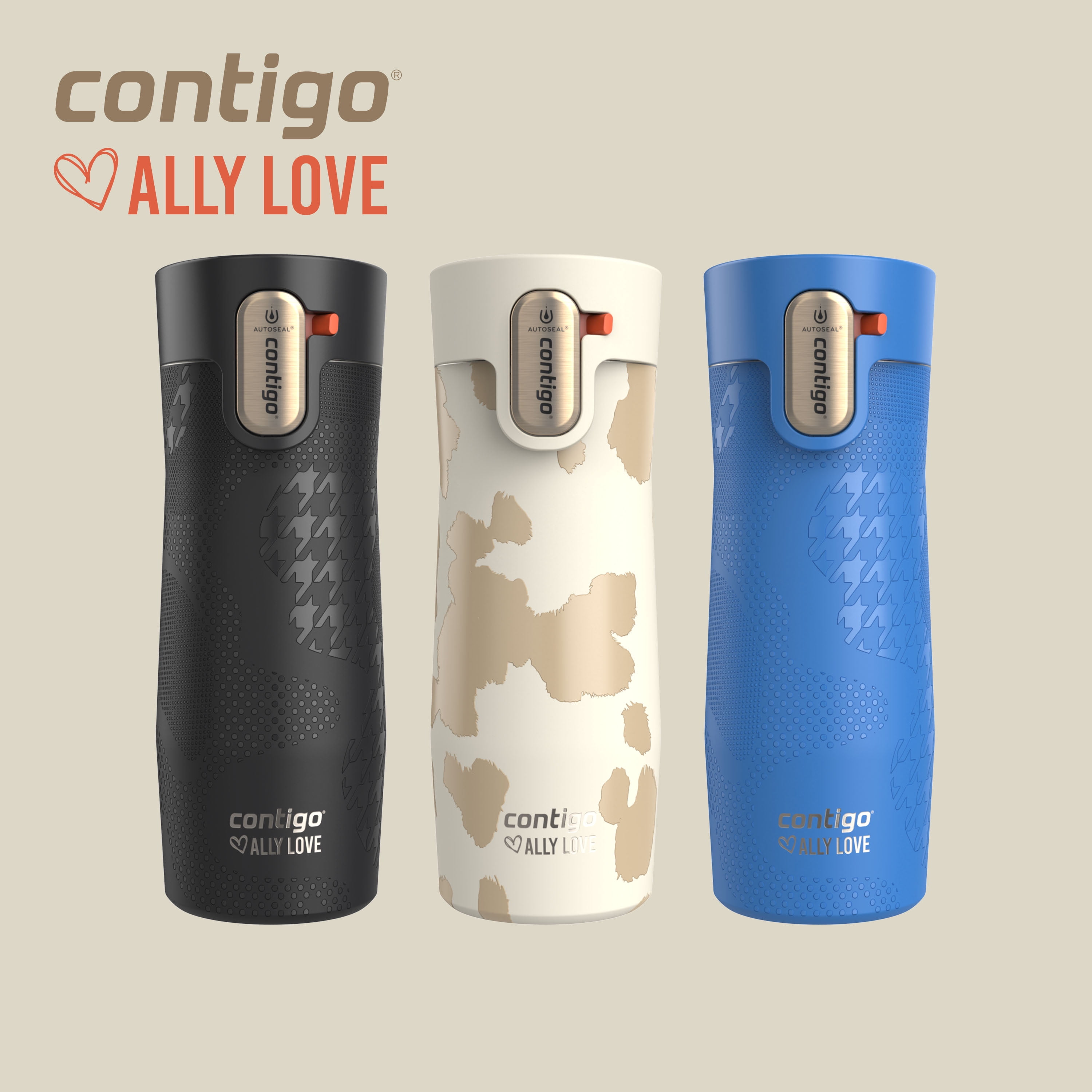 Contigo x Ally Love West Loop Vacuum-Insulated Stainless Steel Travel Mug with Easy-Clean AUTOSEAL Lid, 16 oz (473 ml)