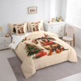 thumbnail image 3 of Homewish Pet Dachshund Lover 7 Pieces Bedding Comforter Set,Merry Christmas Full Bedding Set,Chic Xmas Tree Fitted Sheet Flat Sheet For Girls Boys,Breathable Bedroom Decor Reversible, 3 of 8