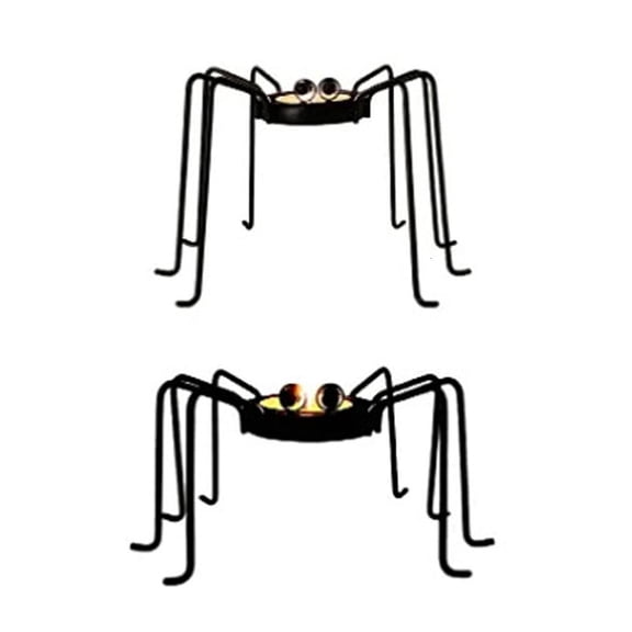 Metal Spiders Candle Holders,Decorative Tealight Candle Holders,Halloween Party Decorations Desk Candlestick Holders