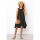 thumbnail image 2 of Vestido De Mujer Sin Mangas Chaleco De Puntos Vestido Suelto De Cuello Redondo Con Volantes, Negro, XL Inevent AP002086-22, 2 of 7
