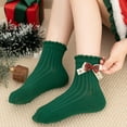 thumbnail image 4 of Avrnliq Kids Christmas Socks for Girls - Cotton Green Socks with Bows & Ruffled Cuffs, 1-12 Years (S/M/L/XL) for Holiday Parties, Photos & Everyday Wear,Size 6 T, 4 of 4