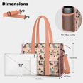 thumbnail image 5 of Teacher Tote Bag,Black Cute Dachshund Dog and Wine Teacher Utility Tote Bag,Large Work Tote Bags for Women with Multiple Pockets,Top Zipper Closure,13.8x10.6x6.7 Inch, 5 of 5