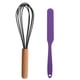 thumbnail image 1 of Juego de mini utensilios de cocina de 2 piezas: utensilios de cocina de silicona con mangos de madera, 1 of 5