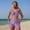 Purple, variant on NTACZA Women's Swimsuits High Waisted Two Piece Bathing Suit with Pocket Bikini Boyshort Ladies Bathing Suits L