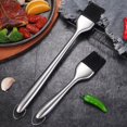 thumbnail image 5 of Paquete de 2 cepillos para rociar barbacoa de alta resistencia, 12 y 7 pulgadas, ideal para carne, pasteles y pasteles a la barbacoa (plateado), 5 of 5