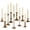 Brass, variant on Nuptio  Set of 10 Gold Candlestick Holders, Tall Vintage Metal Taper Candle Holders for Dinning Table Centerpiece Mantel Decoration