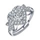 thumbnail image 1 of Anillo de diamantes en forma de corazón para mujer, oro rosa, 1 of 3