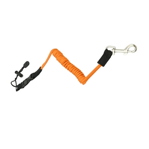 Soidarity Accesorio de fijación de cuerda de remo de canoa, palas simples antipérdida, cuerdas de resorte, accesorios de fijación flexibles, herramienta Deportes acuáticos Naranja Soidarity OD019461-03