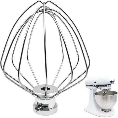 6-Wire Whip Attachment Compatible with KitchenAid 4.5&5 Quart Tilt-Head Stand Mixer