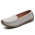 thumbnail image 6 of Penny Loafers for Women Thick Soft Sole Nonslip Driving Shoes Comfortable Casual Slip on Walking Shoes Moccasins Gray Size 9, 6 of 7