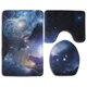 thumbnail image 1 of ABPHQTO Nebulosa Mágica Espacio Galaxia Colorido Juego de alfombras de baño de 3 piezas Alfombra de baño Alfombra de contorno y tapa de inodoro, 1 of 2