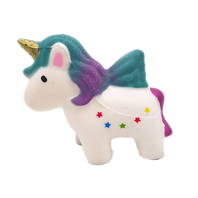 Juguetes blandos de unicornio para niños, regalos para fiestas, lindos squishies kawaii de crecimiento lento, antiestrés, 4,92 x 3,93 pulgadas