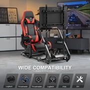 Marada Racing Simulator Cockpit with Monitor Stand, Gaming Chair for G923 G920 T500 Fanatec T3PA/Tgt