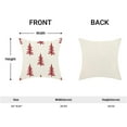 thumbnail image 5 of Christmas Pillow Covers 20x20 Inch Set of 2 Cream Red Christmas Tree Decor Throw Pillows Winter Xmas Holiday Outdoor Cushion Cases for Couch Bed Decorations, 5 of 6