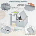 thumbnail image 4 of Spaco 3-in-1 Kids Convertible Storage Bench Wood Activity Table and Chair Set-Gray, Toddler Table and Chair Set for Arts & Crafts, Snack Time, Homeschooling, Homework, 4 of 7