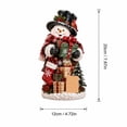 thumbnail image 3 of MInHoues Christmas Snowman Tabletop Figurine, Cute Resin Winter Holiday Ornament for Home Office Decor, Festive Snowman Decoration for Mantel Shelf, 3 of 6