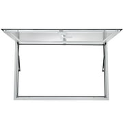 SKYSHALO Concession Stand Window 60 x 36 Inch with Dual Point Fork Lock Handle Concession Stand Service Window with Awning Door Up to 85 Degrees Food Truck Concession Stand Awning Door