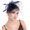 Navy, variant on Veil Feather Fascinators Hats for Women Tea Party Hat 50s Wedding Church Cocktail Headband Stylish Retro Headbands 1 PC Navy one size