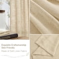 thumbnail image 6 of Light Filtering Linen Curtains 78 inches Long for Bedroom, Faux Linen Textured Semi Sheer Back Tab and Rod Pocket Boho Modern Drapes for Living Room/Farmhouse, Linen, 2 Panels, 52 x 78 Inch, 6 of 9