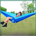 thumbnail image 3 of Hamaca de nailon ultraligera, de tela de paracaídas giratoria, de nailon, a juego con el color, individual, doble, para acampar al aire libre, 3 of 4