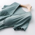 thumbnail image 5 of WREESH Womens Nursing Pajamas Breastfeeding Solid V-Neck Dress Short Sleeve Nightgowns Breastfeeding Postpartum Pregnant Dress Sleepwear With Chest Pad Green, 5 of 7